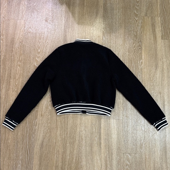 SPLITS59 Willa Sherpa Bomber Jacket in Black Size Medium - Picture 8 of 14